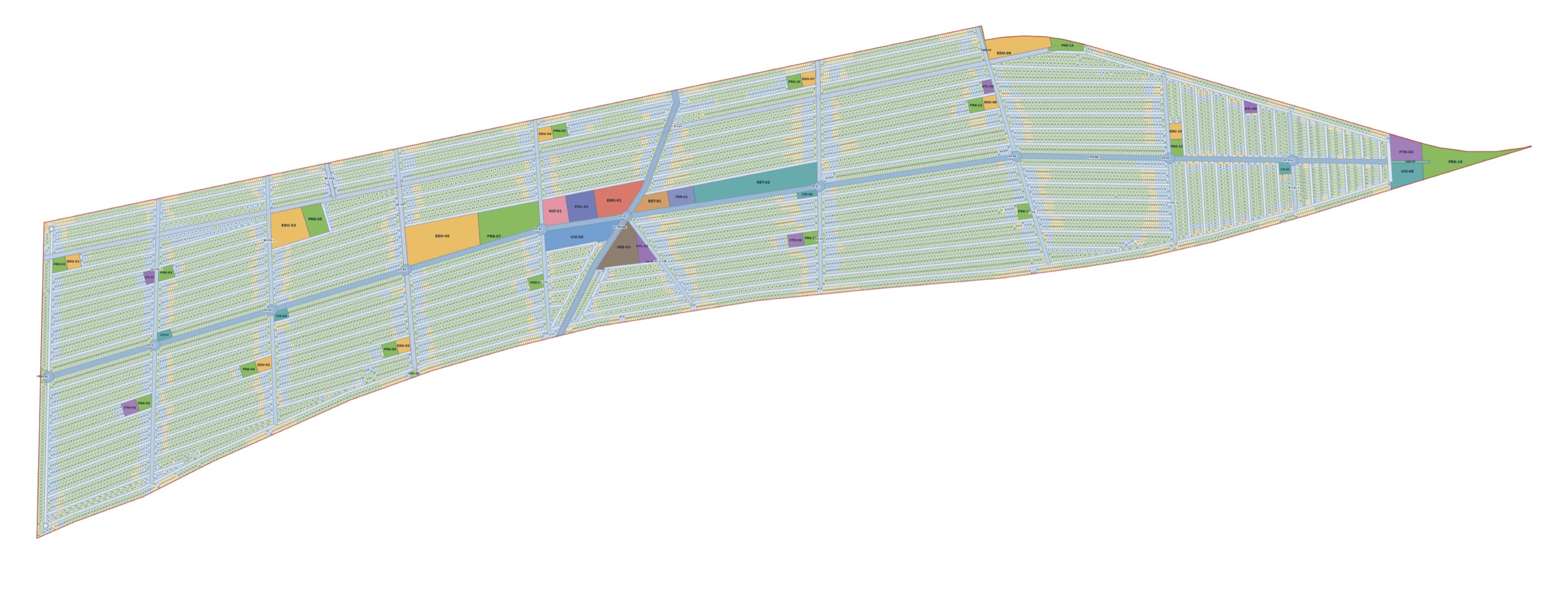 Integrated estate master plan — B6 to the north, A1 to the south, Hosea Kutako to the east